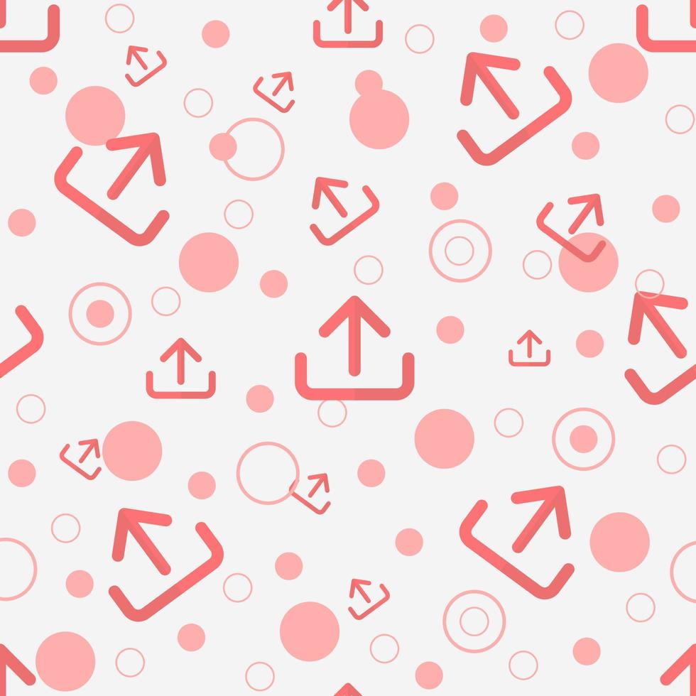 Vector graphic of seamless pattern design with pink and grey color scheme and also with upload icon illustration. Perfect for pattern of textile industry
