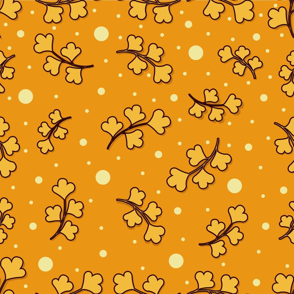 Vector graphic of seamless pattern design with yellow, and brown color scheme and also with floral theme. Perfect for pattern of textile industry