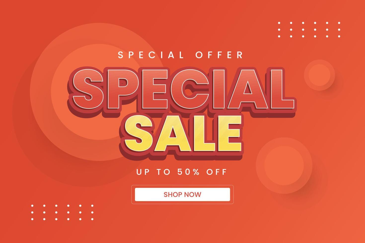 Red Special Sale Template Design Background vector