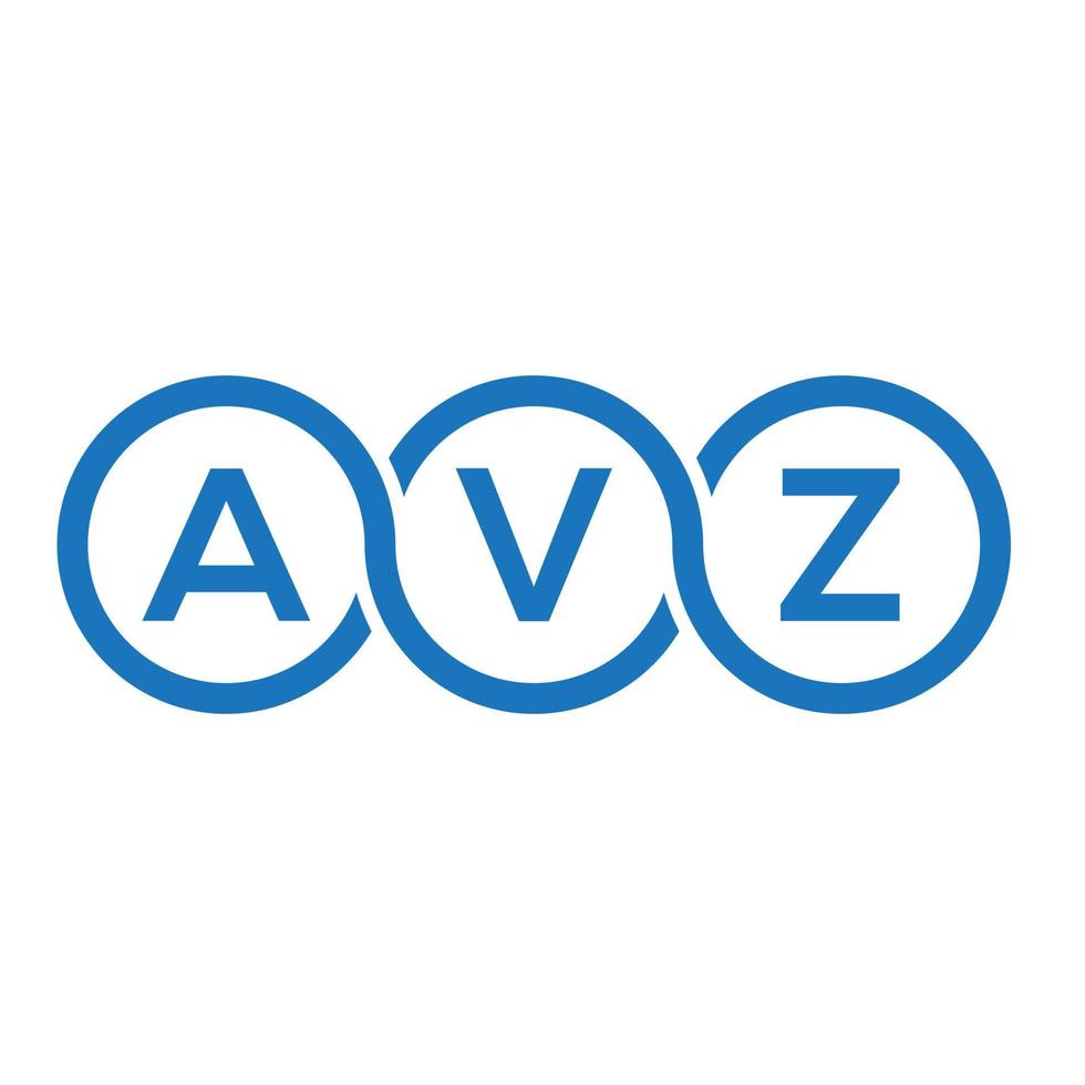 diseño de logotipo de letra avz sobre fondo blanco. concepto de logotipo de letra de iniciales creativas avz. diseño de letras avz. vector