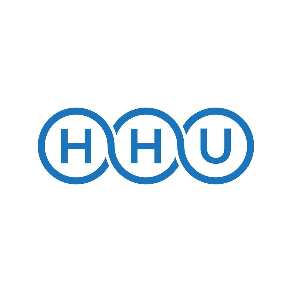 HHU letter logo design on white background. HHU creative initials letter logo concept. HHU letter design. vector