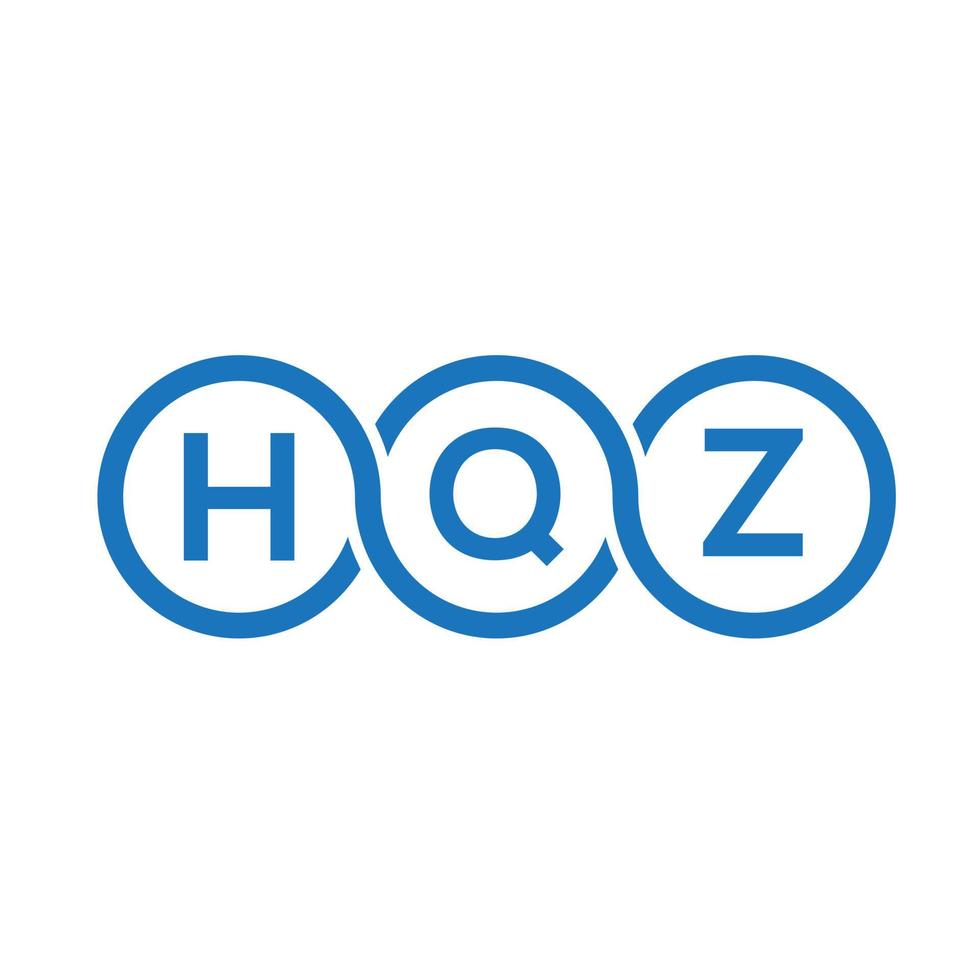 diseño de logotipo de letra hqz sobre fondo blanco. concepto de logotipo de letra de iniciales creativas hqz. diseño de letras hqz. vector