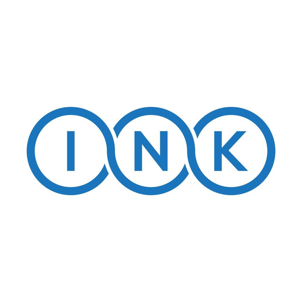 INK letter logo design on white background. INK creative initials letter logo concept. INK letter design. vector