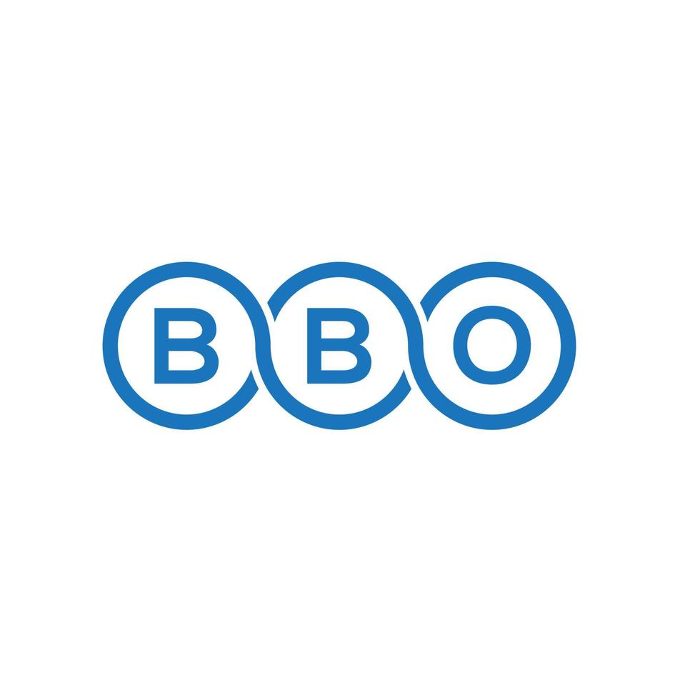 diseño de logotipo de letra bbo sobre fondo blanco. concepto de logotipo de letra de iniciales creativas bbo. diseño de letras bbo. vector