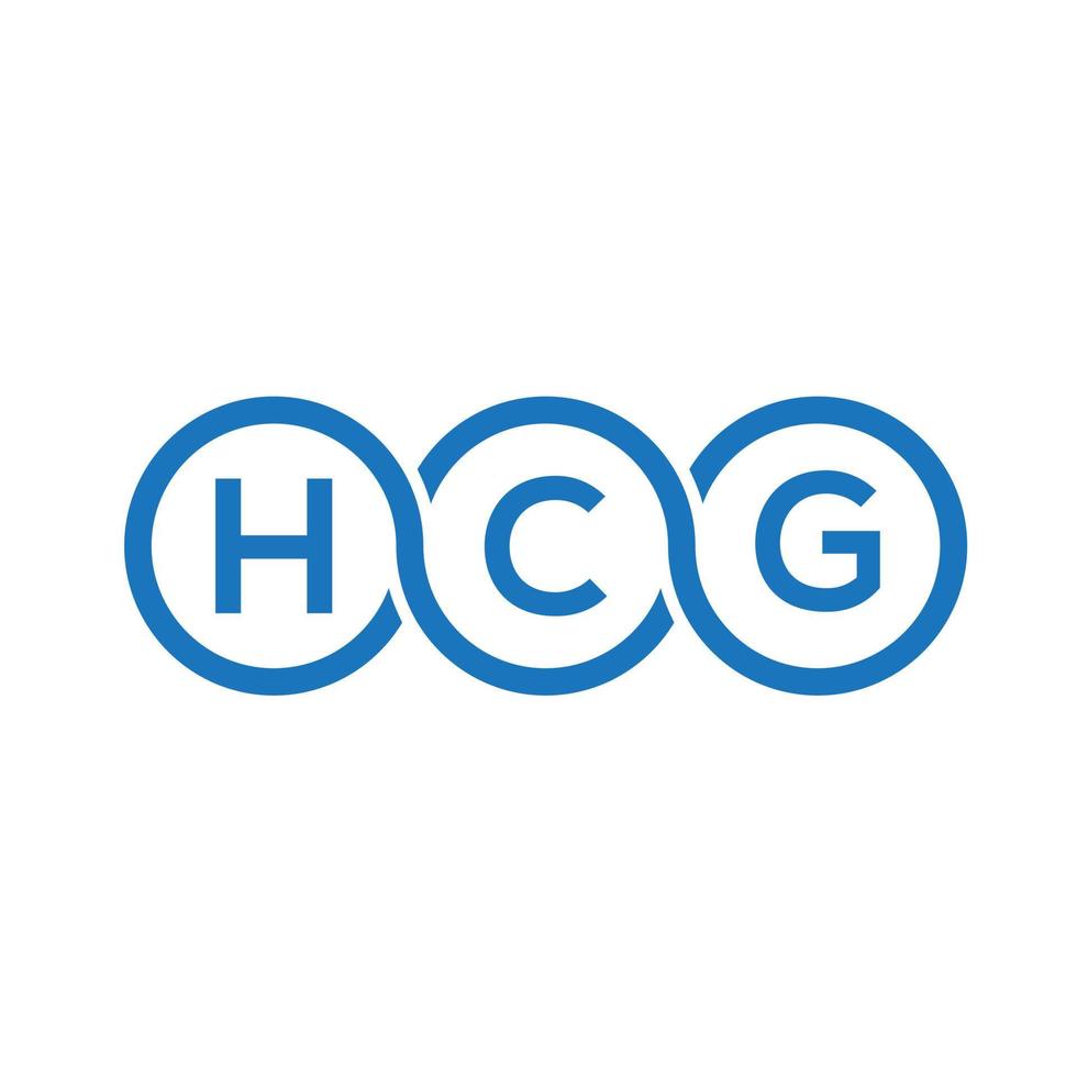 HCG letter logo design on white background. HCG creative initials letter logo concept. HCG letter design. vector