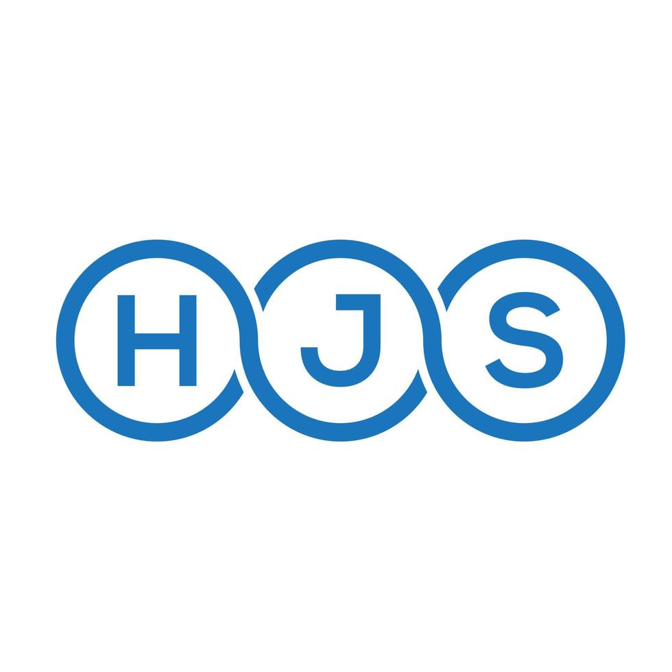 diseño de logotipo de letra hjs sobre fondo blanco. concepto de logotipo de letra de iniciales creativas hjs. diseño de letras hjs. vector