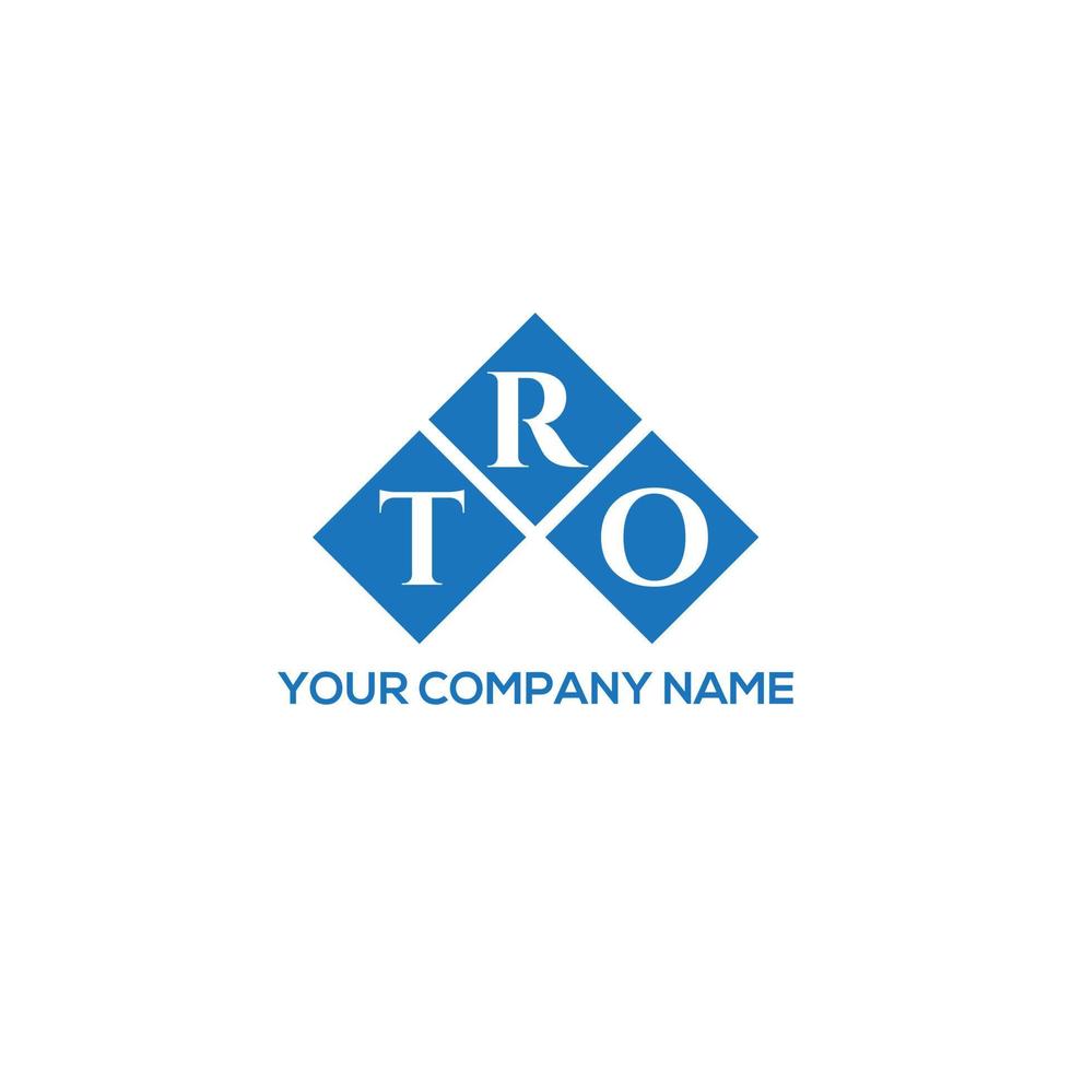 TRO letter logo design on white background. TRO creative initials letter logo concept. TRO letter design. vector