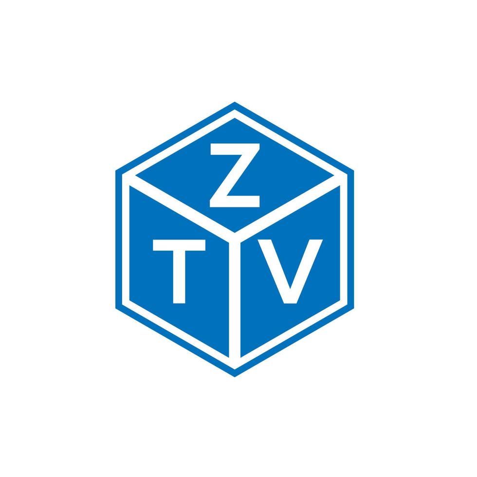 concepto de logotipo de letra inicial creativa ztv. ztv letter design.ztv letter logo design sobre fondo blanco. concepto de logotipo de letra inicial creativa ztv. diseño de letras ztv. vector