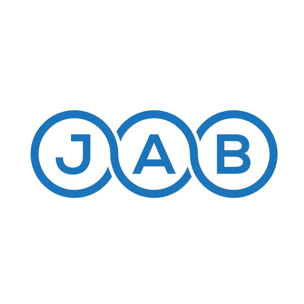 diseño de logotipo de letra jab sobre fondo blanco. concepto de logotipo de letra de iniciales creativas jab. diseño de letra jab. vector