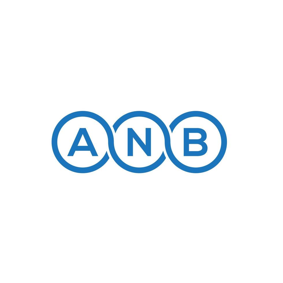 ANB letter logo design on white background. ANB creative initials letter logo concept. ANB letter design. vector