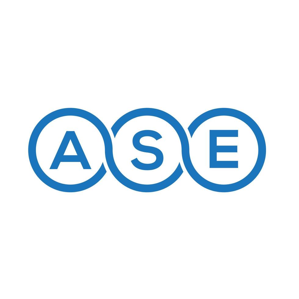 ASE letter logo design on white background. ASE creative initials letter logo concept. ASE letter design. vector