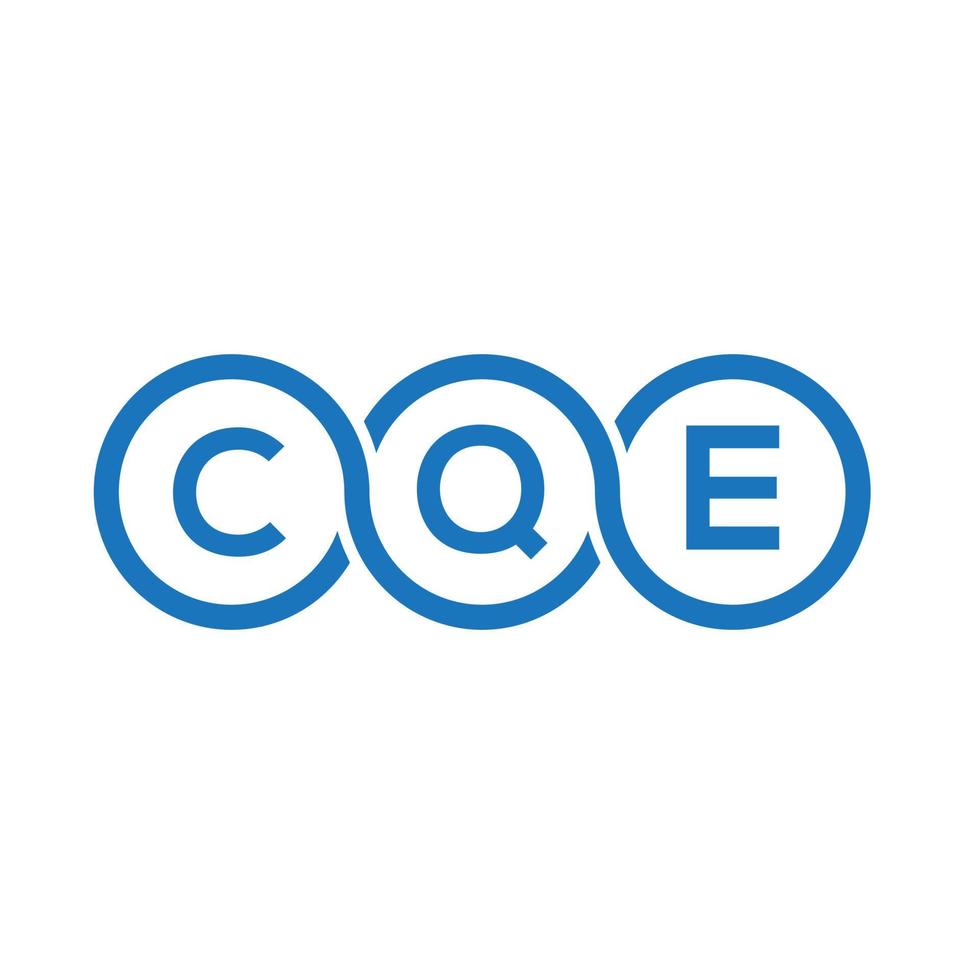 CQE letter logo design on white background. CQE creative initials letter logo concept. CQE letter design. vector