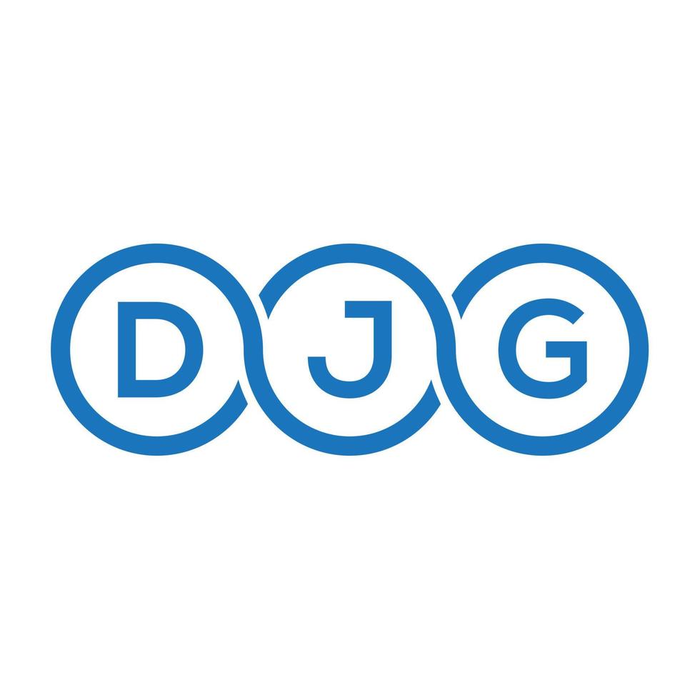 diseño del logotipo de la letra djg sobre fondo negro.concepto del logotipo de la letra de las iniciales creativas djg.diseño de la letra vectorial djg. vector