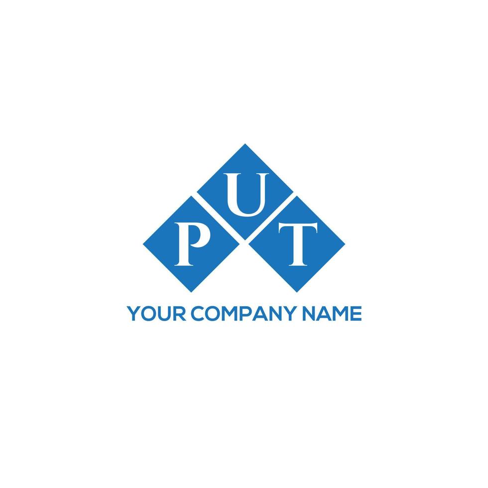 PUT letter logo design on white background. PUT creative initials letter logo concept. PUT letter design. vector
