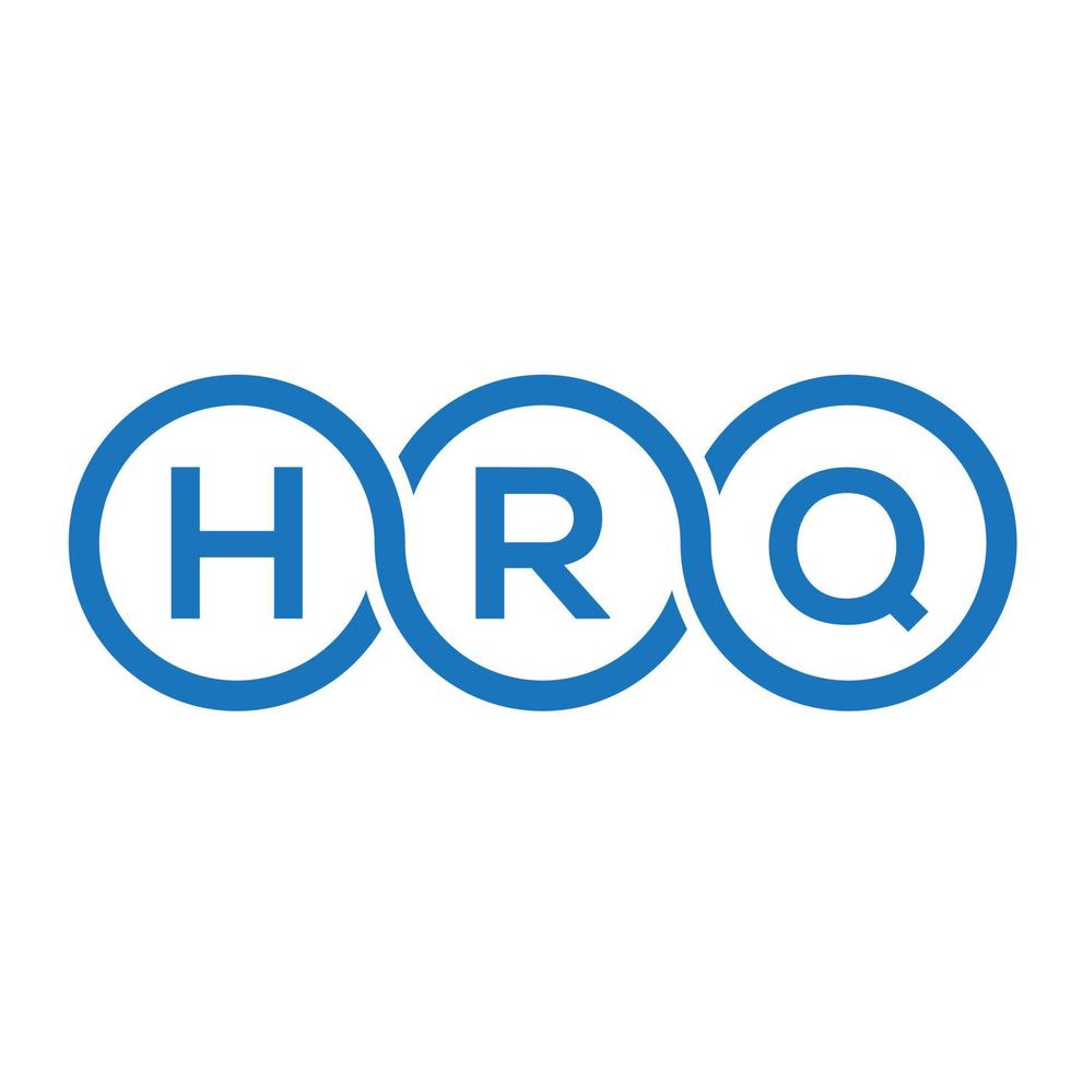 diseño de logotipo de letra hrq sobre fondo blanco. concepto de logotipo de letra de iniciales creativas hrq. diseño de letras hq. vector