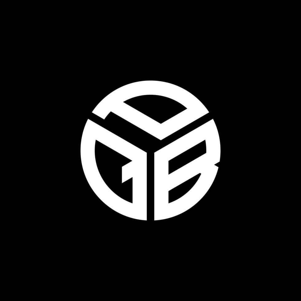 diseño de logotipo de letra pqb sobre fondo negro. concepto de logotipo de letra de iniciales creativas pqb. diseño de letras pqb. vector