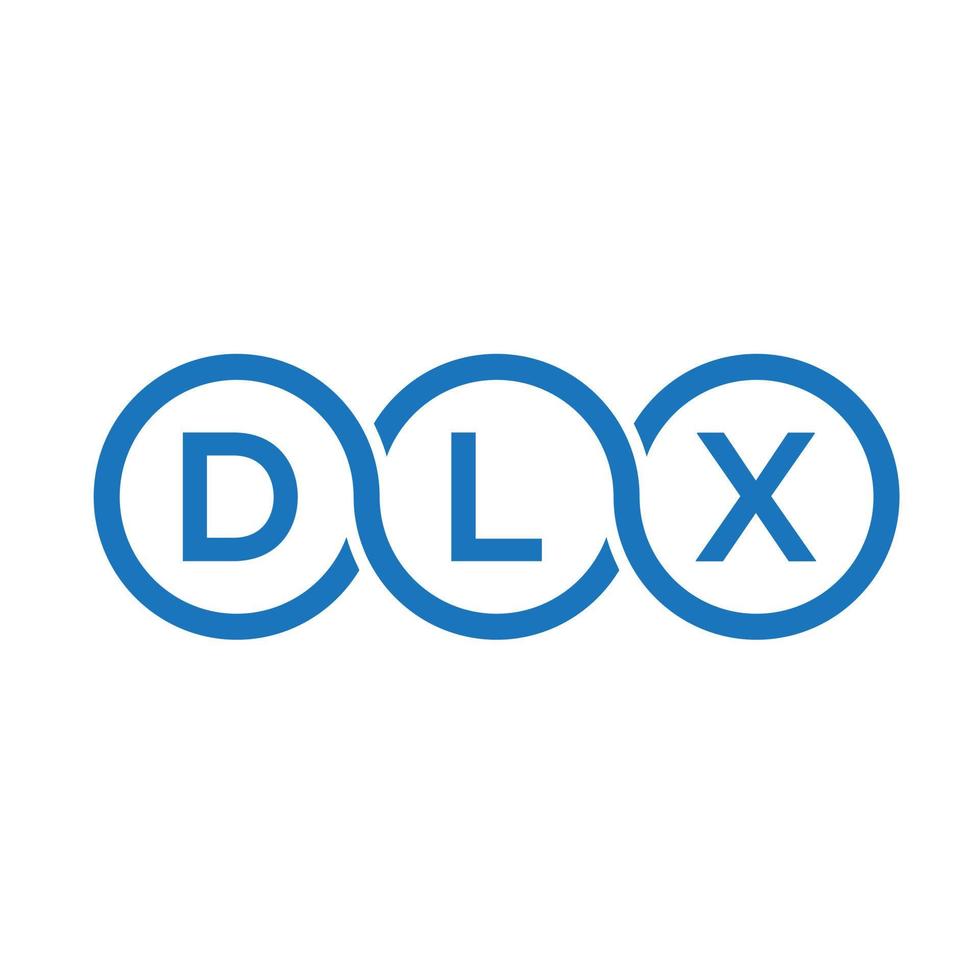 diseño de logotipo de letra dlx sobre fondo negro.dlx iniciales creativas concepto de logotipo de letra.diseño de letra vectorial dlx. vector