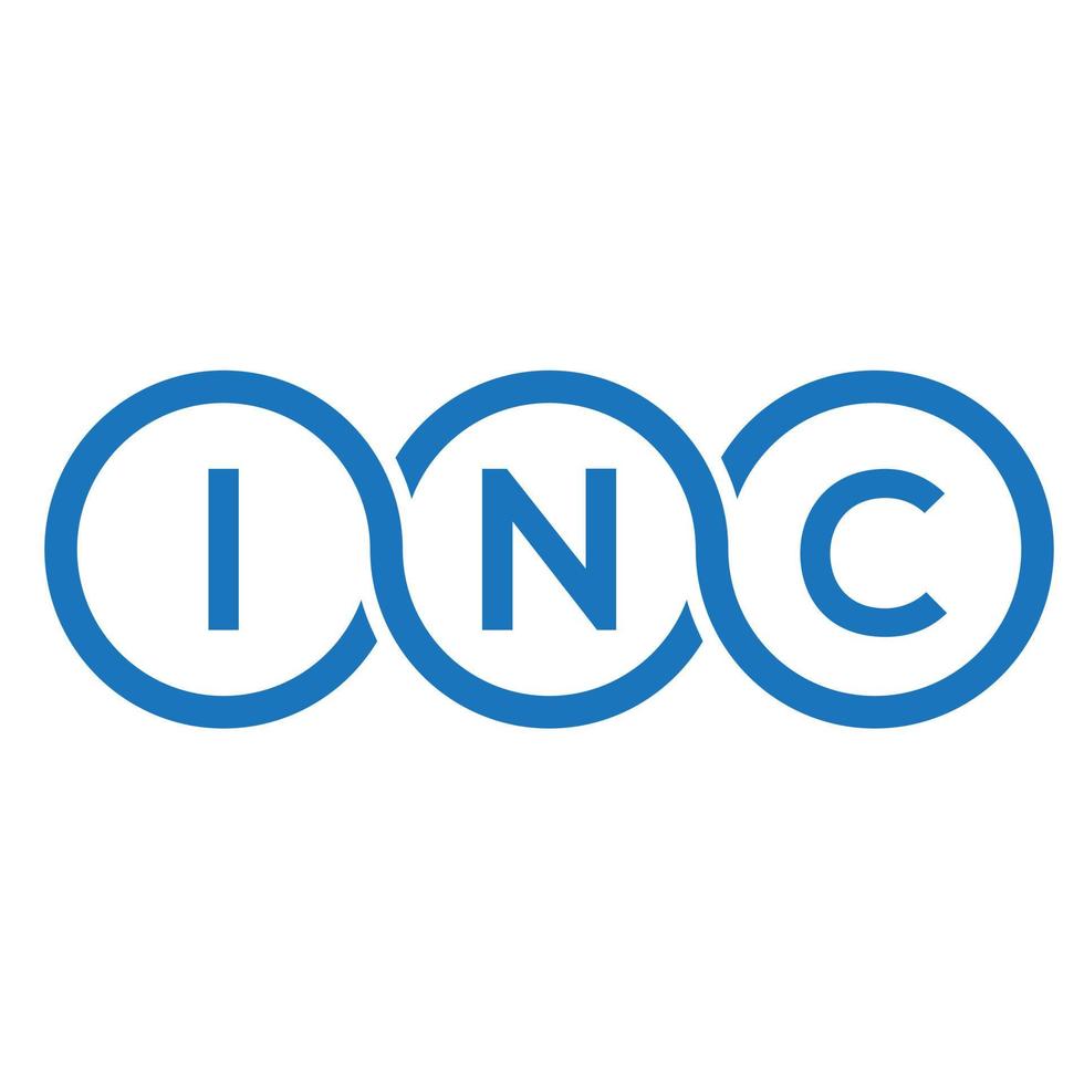 INC letter logo design on white background. INC creative initials letter logo concept. INC letter design. vector