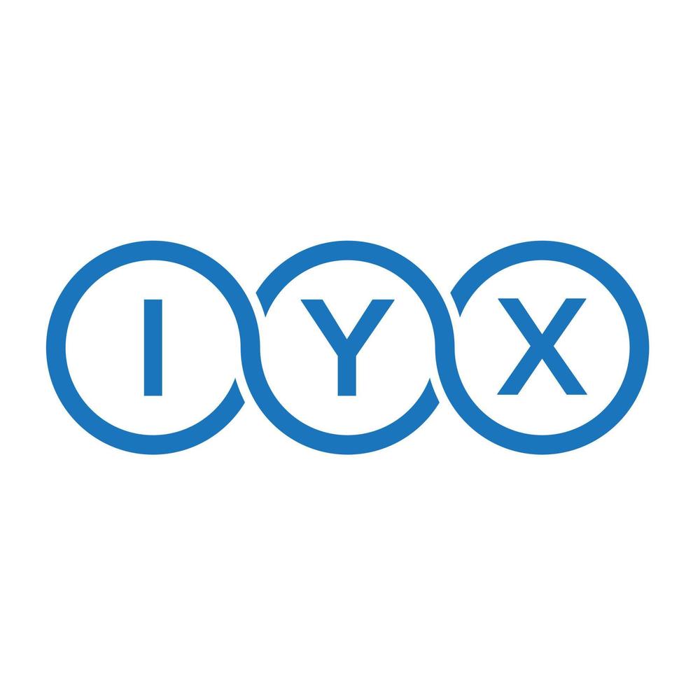 IYX letter logo design on white background. IYX creative initials letter logo concept. IYX letter design. vector