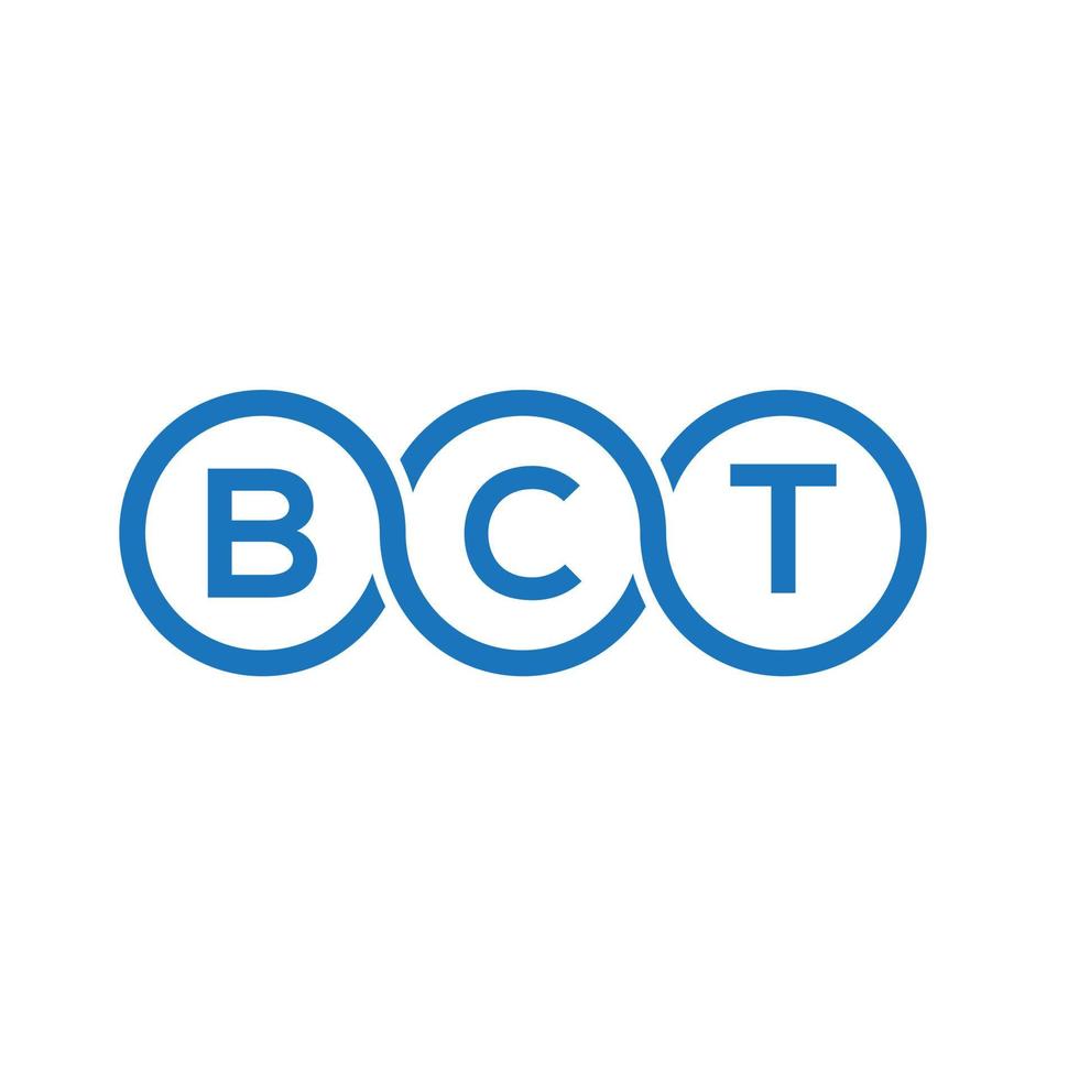 BCT letter logo design on white background. BCT creative initials letter logo concept. BCT letter design. vector