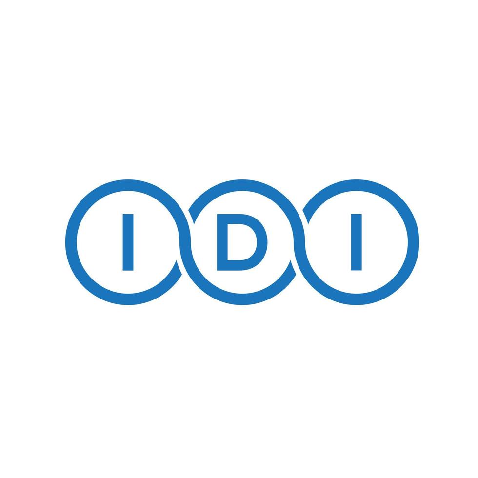 IDI letter logo design on white background. IDI creative initials letter logo concept. IDI letter design. vector