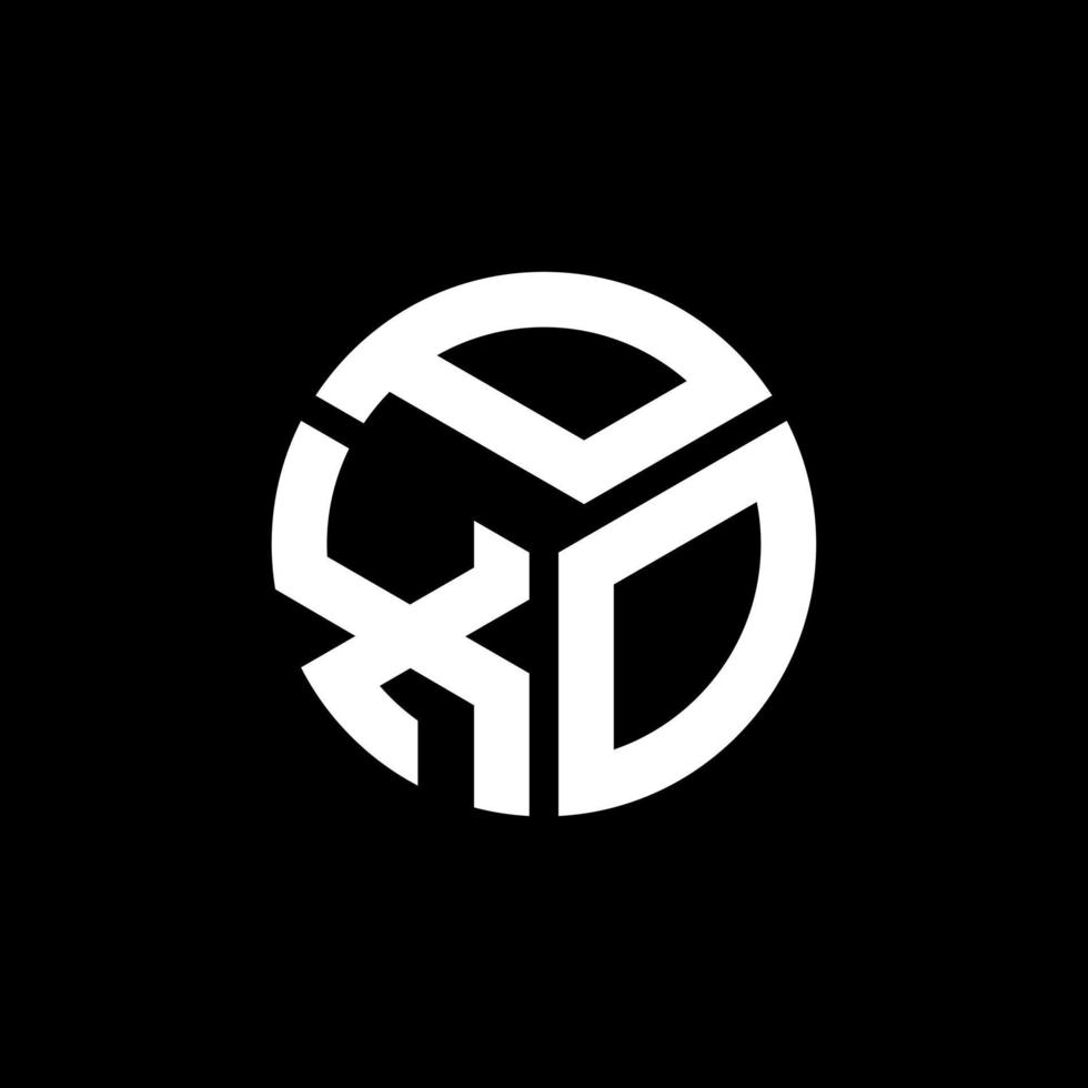 diseño de logotipo de letra pxo sobre fondo negro. concepto de logotipo de letra inicial creativa pxo. diseño de letras pxo. vector