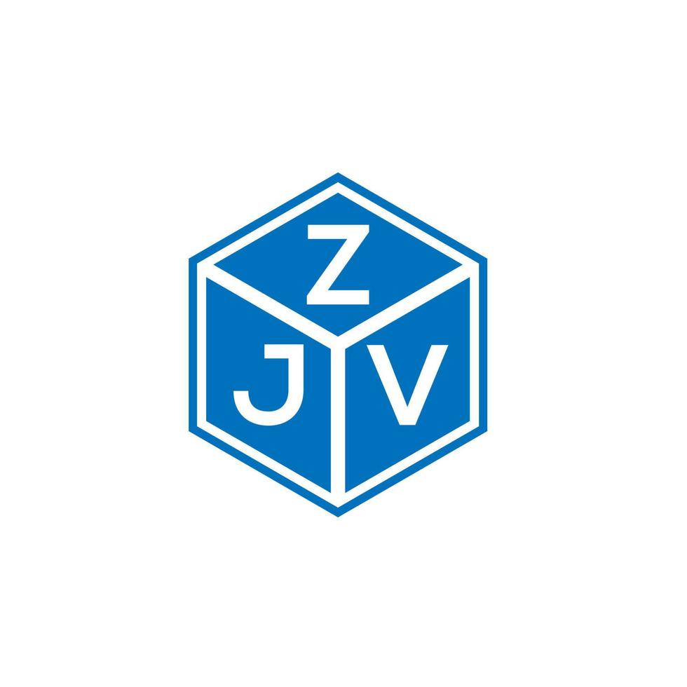 diseño de logotipo de letra zjv sobre fondo blanco. concepto de logotipo de letra inicial creativa zjv. diseño de letras zjv. vector