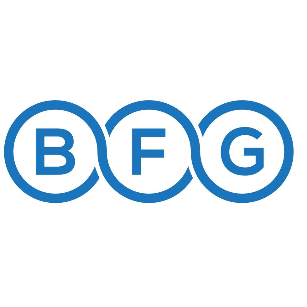 diseño de logotipo de letra bfg sobre fondo blanco. concepto de logotipo de letra de iniciales creativas bfg. diseño de carta bfg. vector