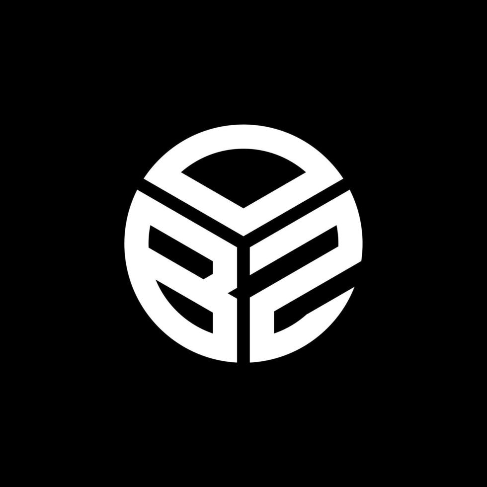 OBA letter logo design on black background. OBA creative initials letter logo concept. OBA letter design. vector
