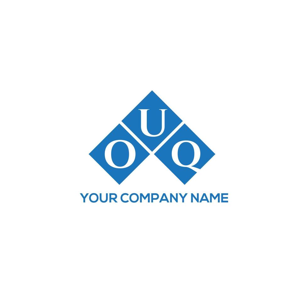 OUQ letter logo design on white background. OUQ creative initials letter logo concept. OUQ letter design. vector
