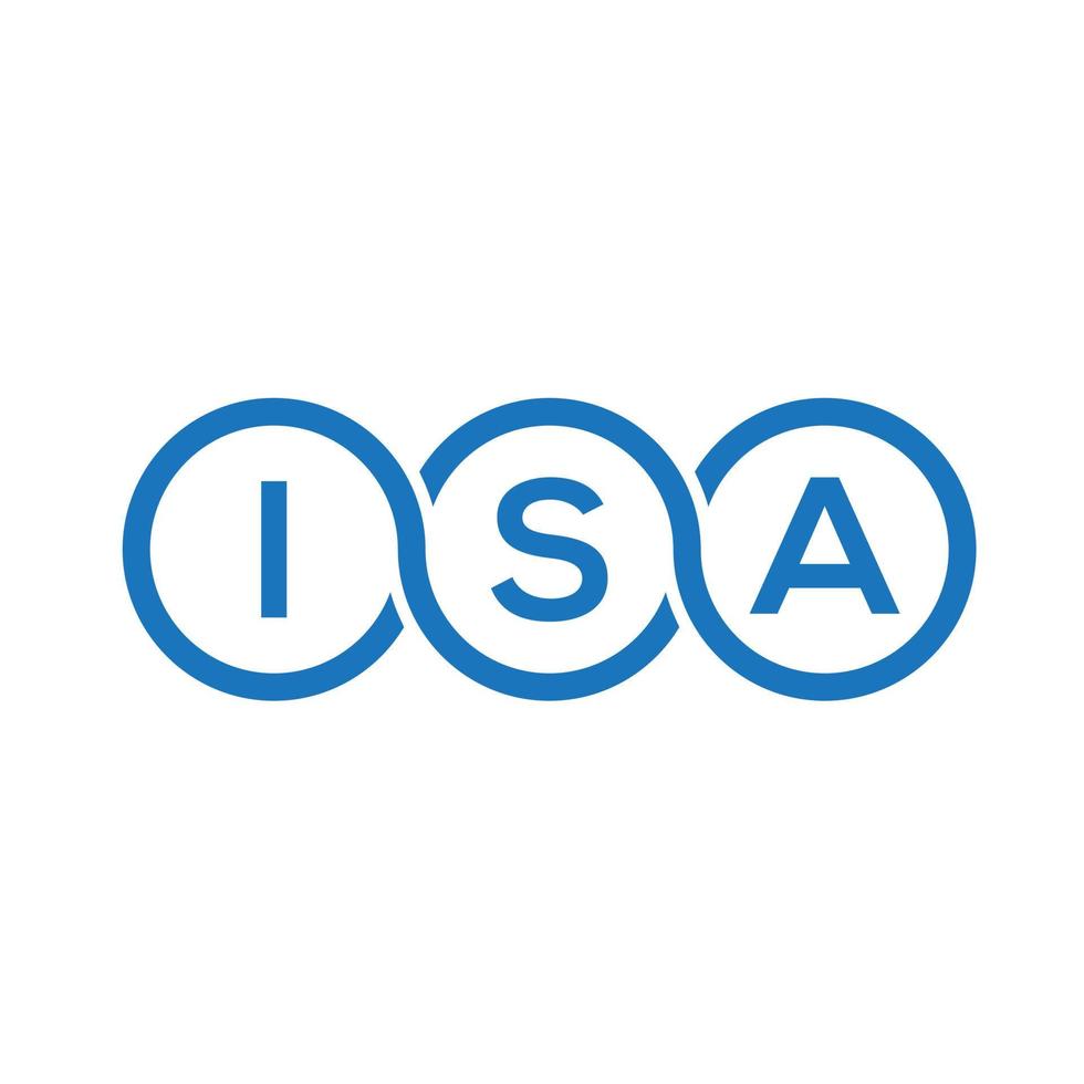 ISA letter logo design on white background. ISA creative initials letter logo concept. ISA letter design. vector