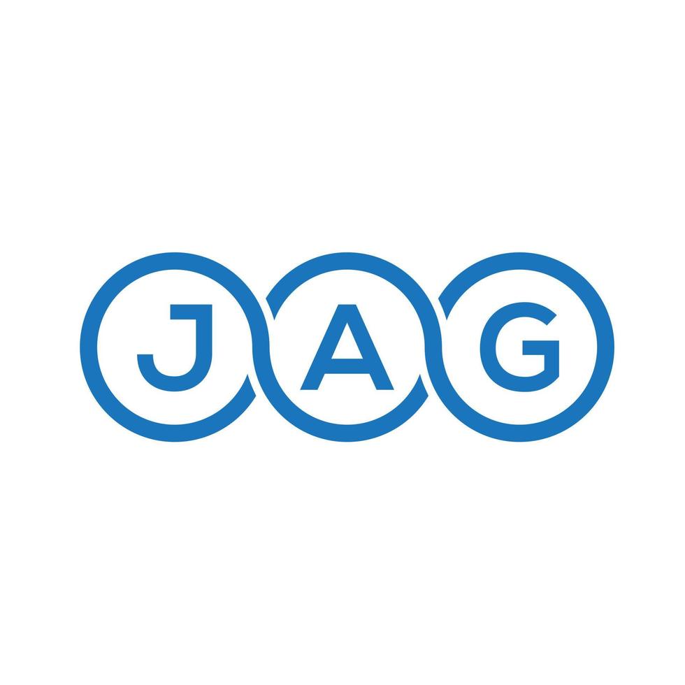 diseño de logotipo de letra jag sobre fondo blanco. concepto de logotipo de letra de iniciales creativas jag. diseño de letras jag. vector