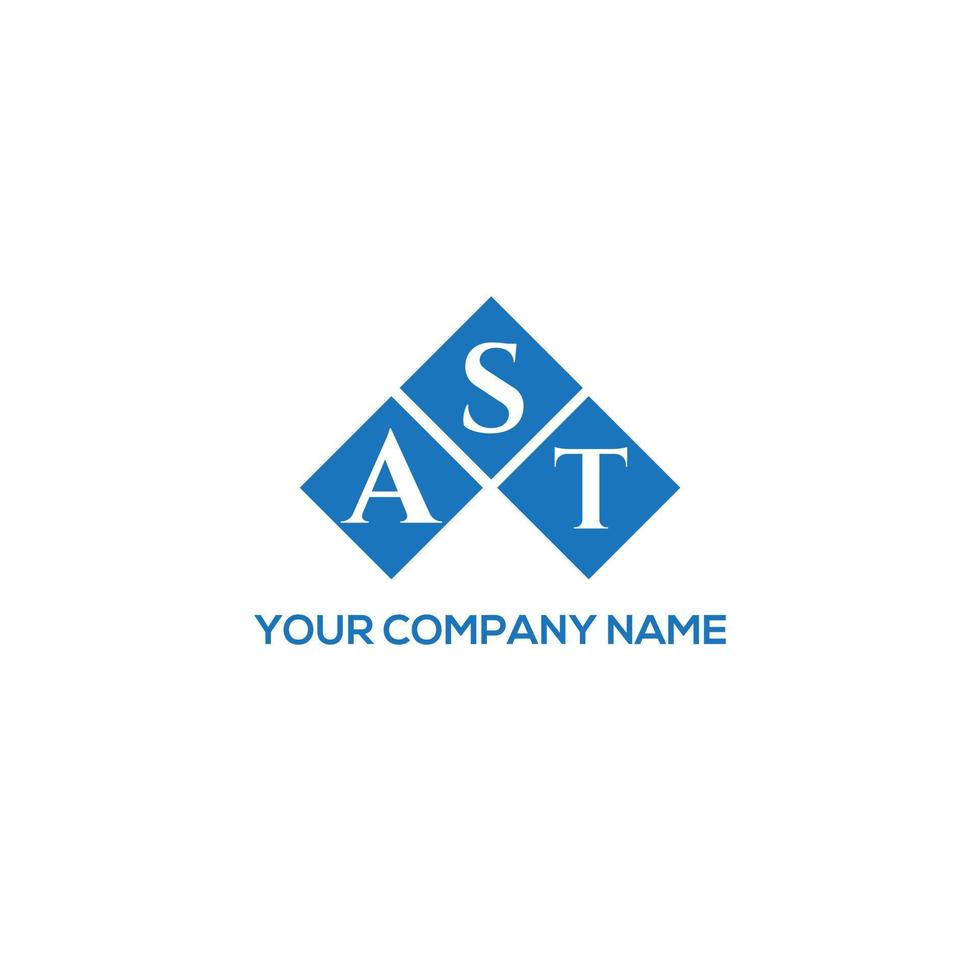 diseño de logotipo de letra ast sobre fondo blanco. concepto de logotipo de letra de iniciales creativas ast. último diseño de letras. vector
