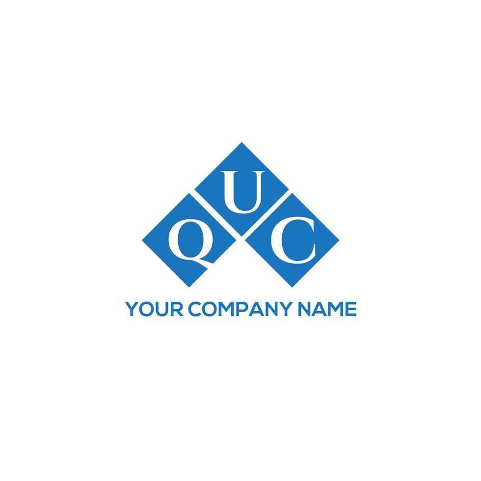 QUC letter logo design on white background. QUC creative initials letter logo concept. QUC letter design. vector