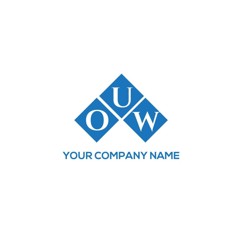OUW letter design.OUW letter logo design on white background. OUW creative initials letter logo concept. OUW letter design. vector