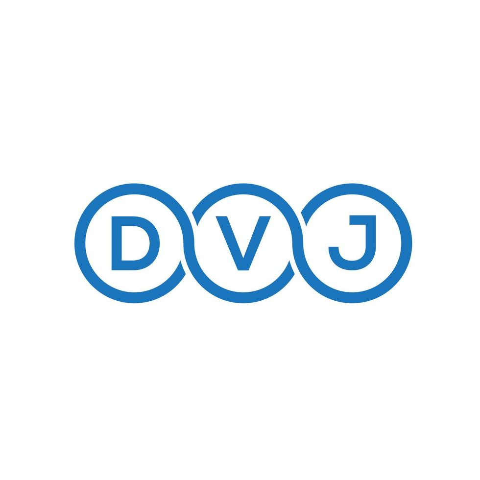 diseño del logotipo de la letra dvj sobre fondo negro.concepto del logotipo de la letra de las iniciales creativas dvj.diseño de la letra vectorial dvj. vector