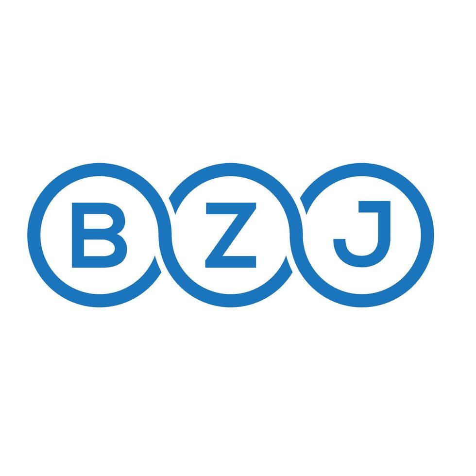 BZJ letter logo design on white background. BZJ creative initials letter logo concept. BZJ letter design. vector