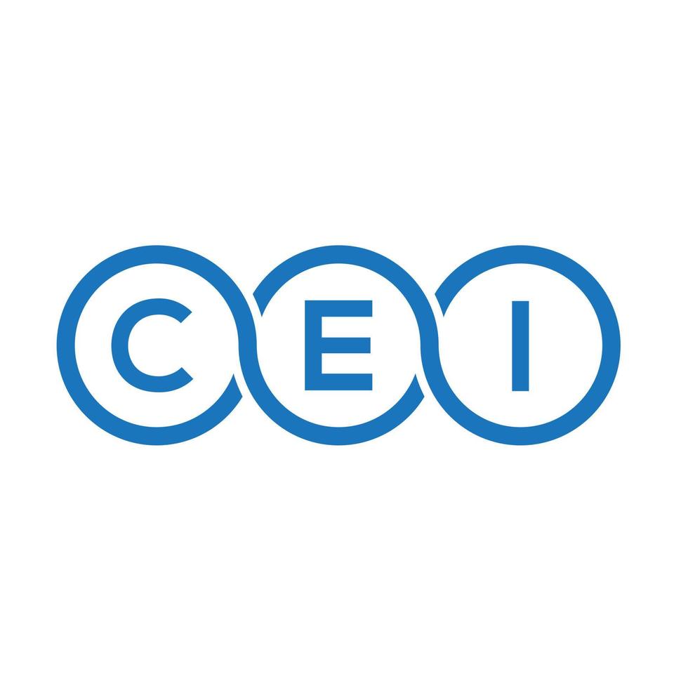 CEI letter logo design on white background. CEI creative initials letter logo concept. CEI letter design. vector