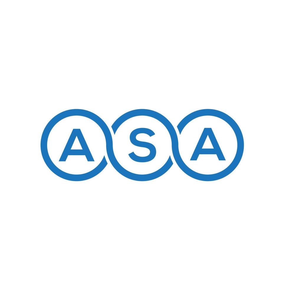 ASA letter logo design on white background. ASA creative initials letter logo concept. ASA letter design. vector