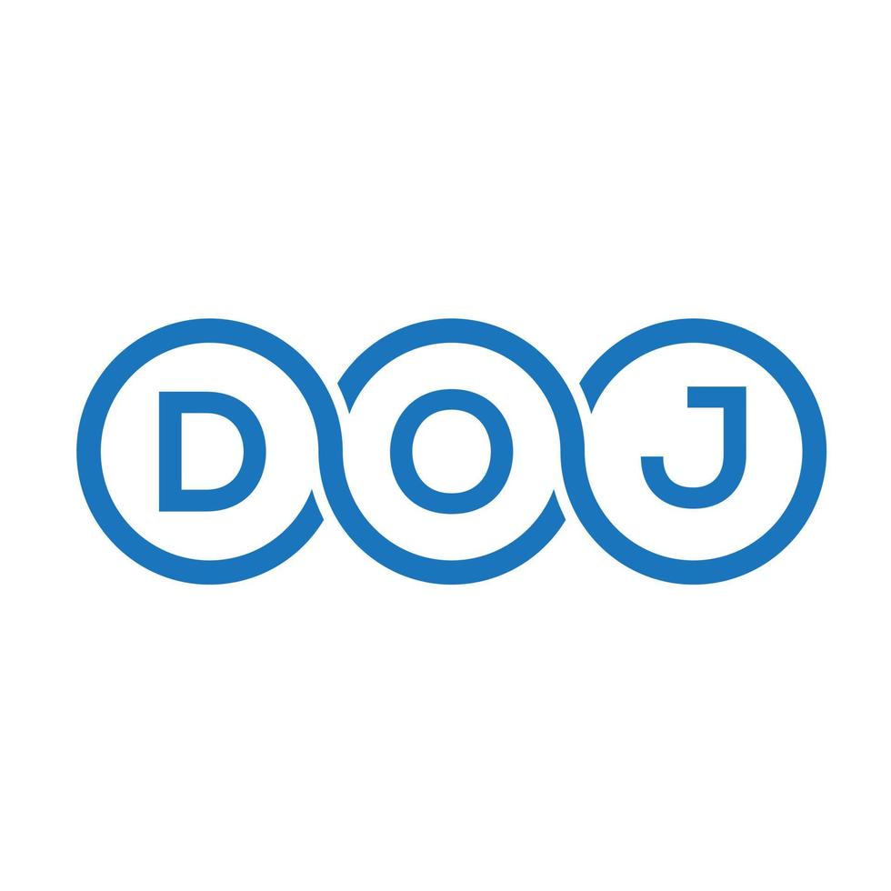 DOJ letter logo design on black background.DOJ creative initials letter logo concept.DOJ vector letter design.