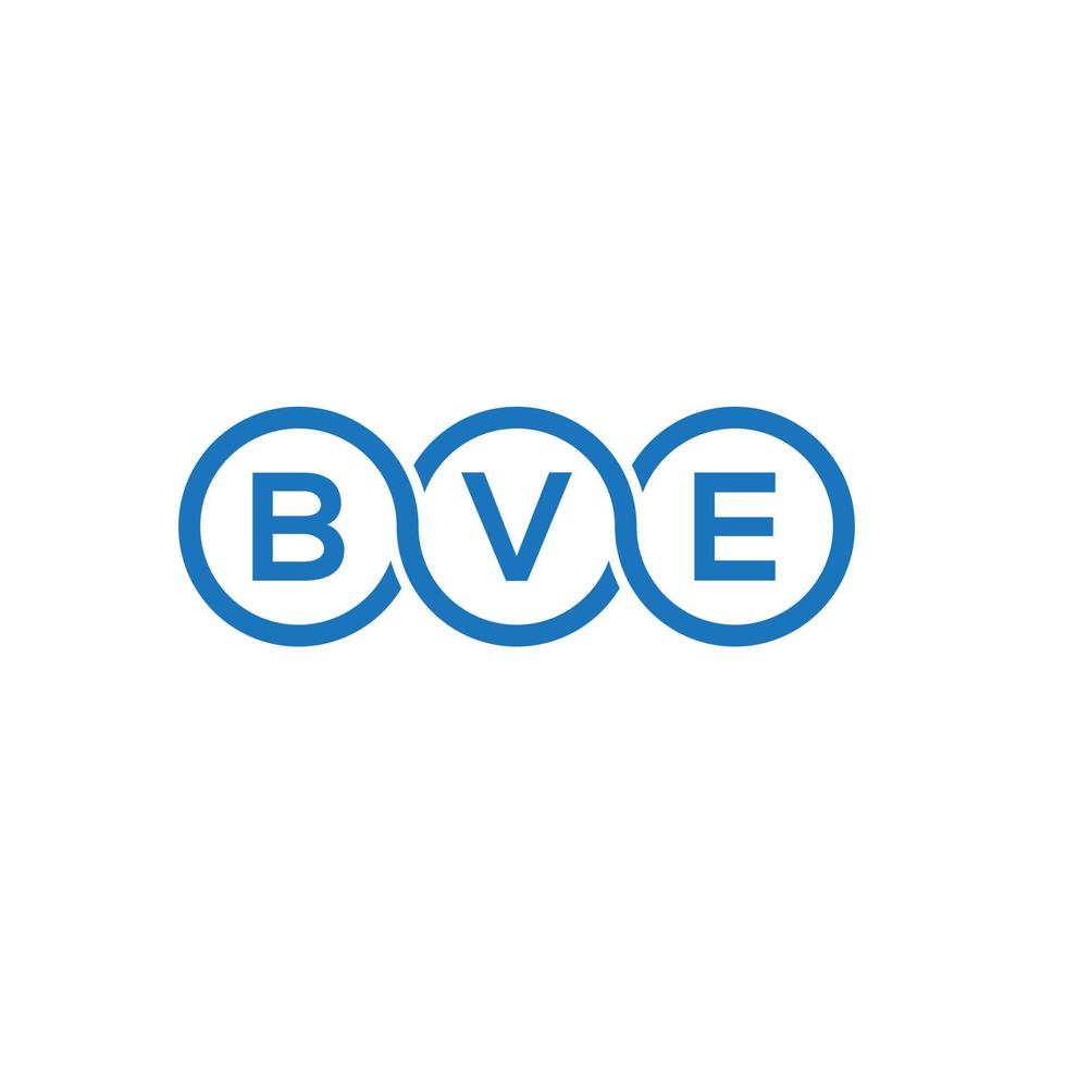 diseño de logotipo de letra bve sobre fondo blanco. concepto de logotipo de letra de iniciales creativas bve. diseño de letra bve. vector