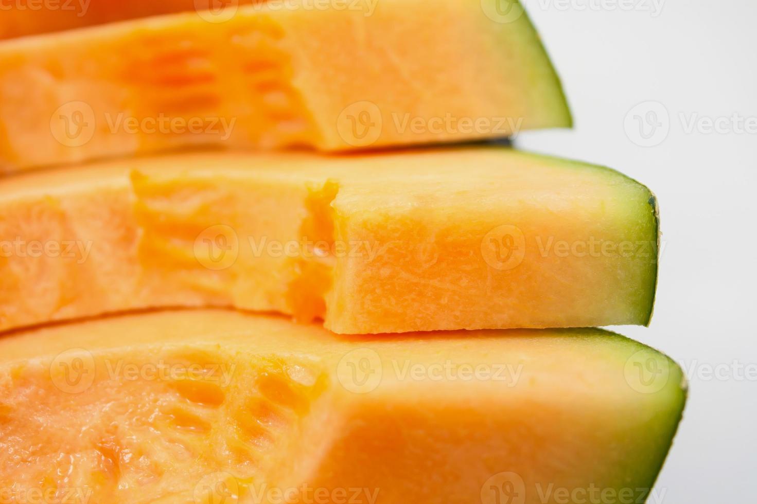 slices of cantaloupe melon photo