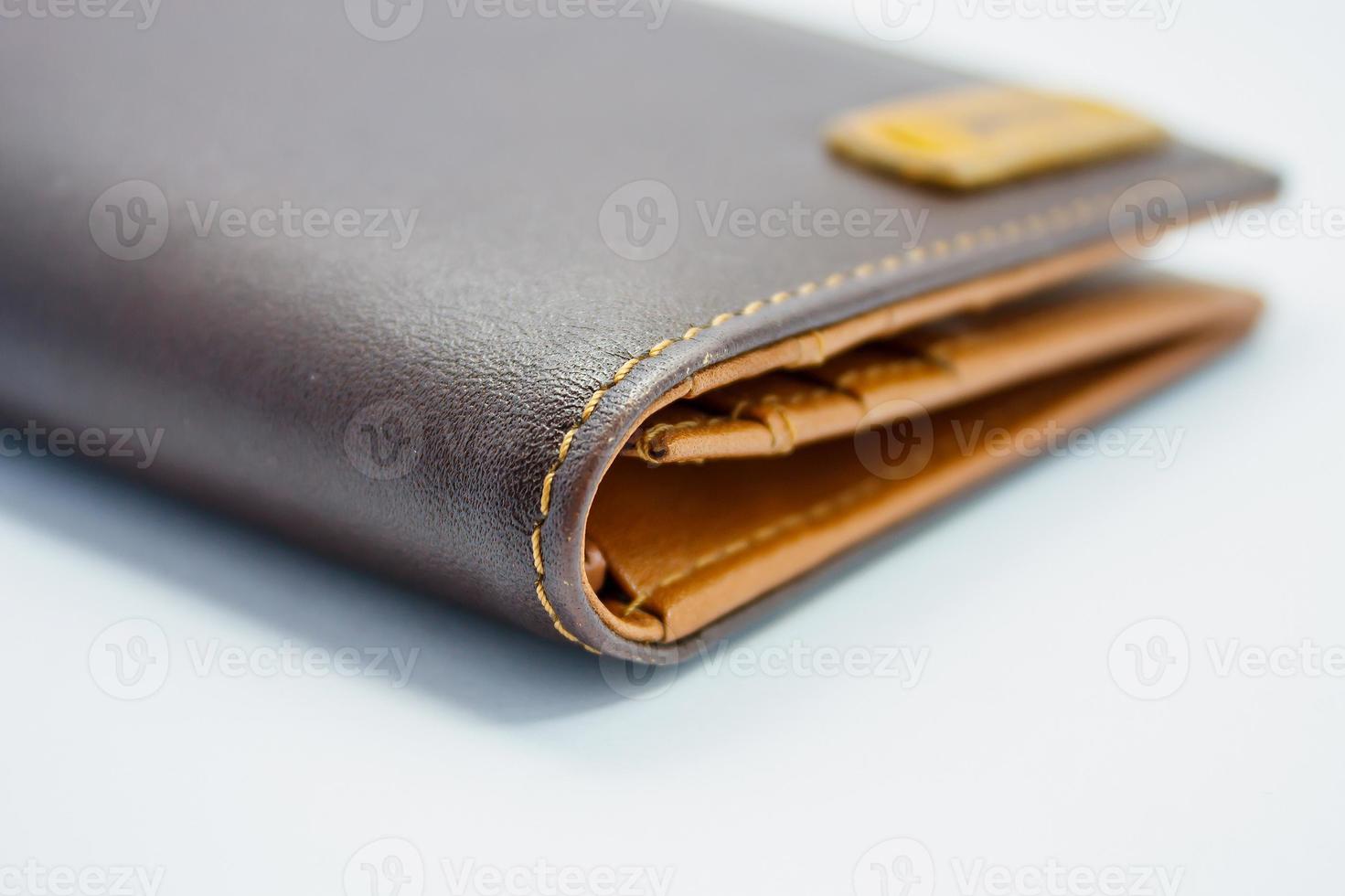 brown leather wallet photo