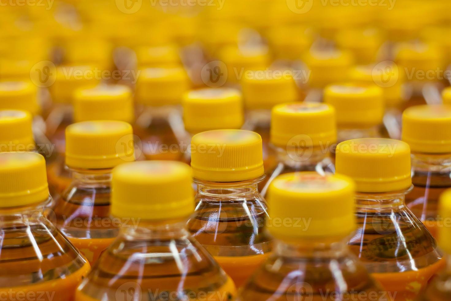 Bottles with soft drinks photo