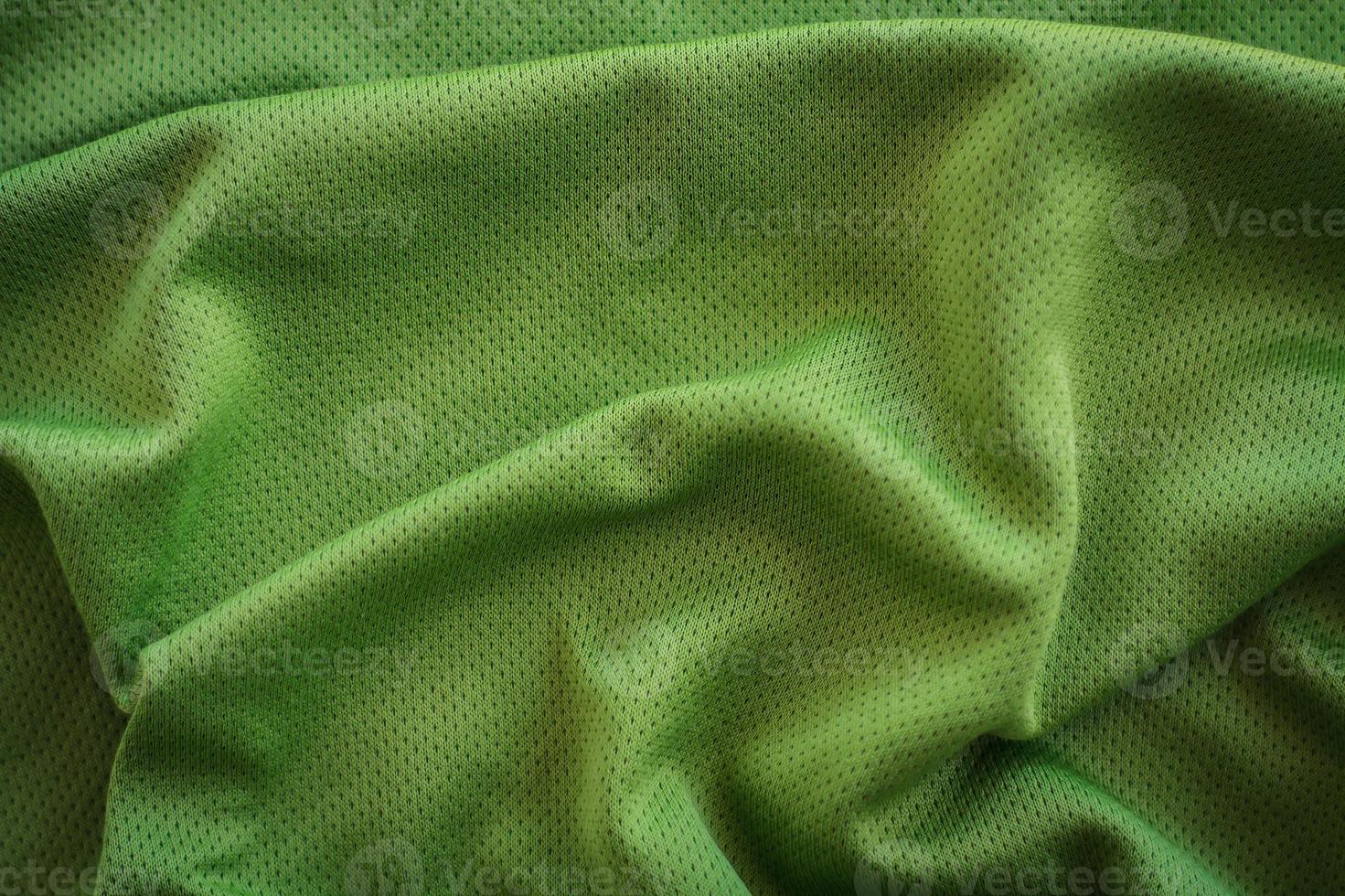 crumpled green fabric texture background photo