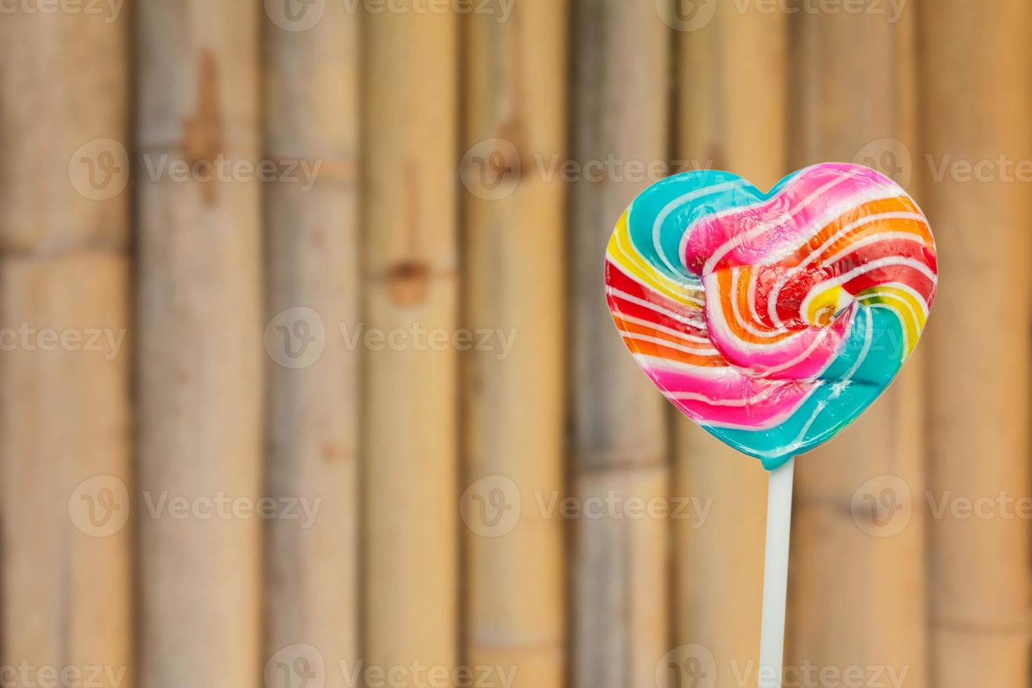colorful heart lollipops photo