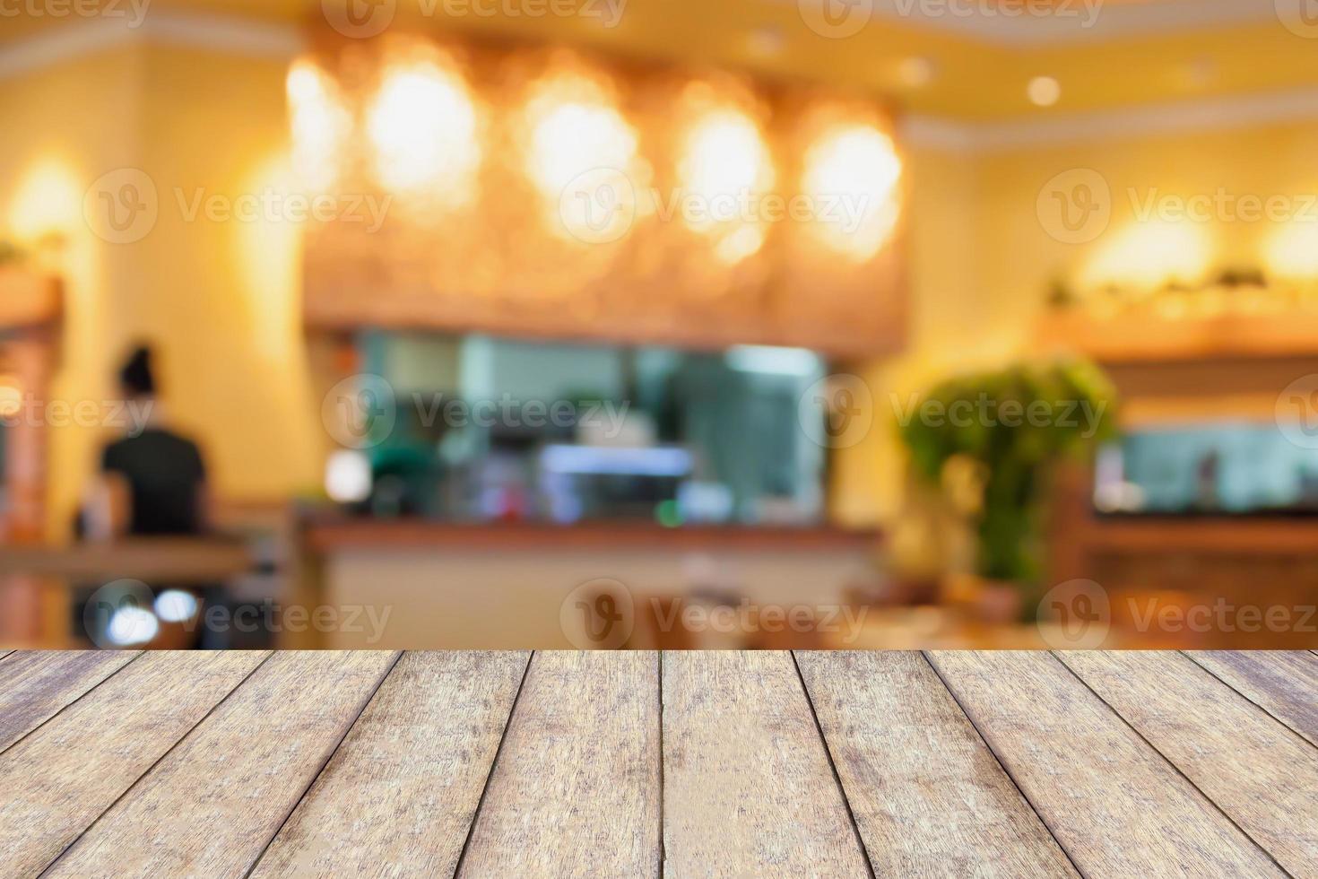 restaurant blur with bokeh background photo