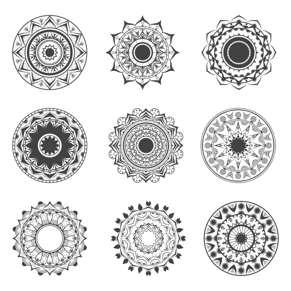 Indian digital simple modern Islamic mandala design illustration vector
