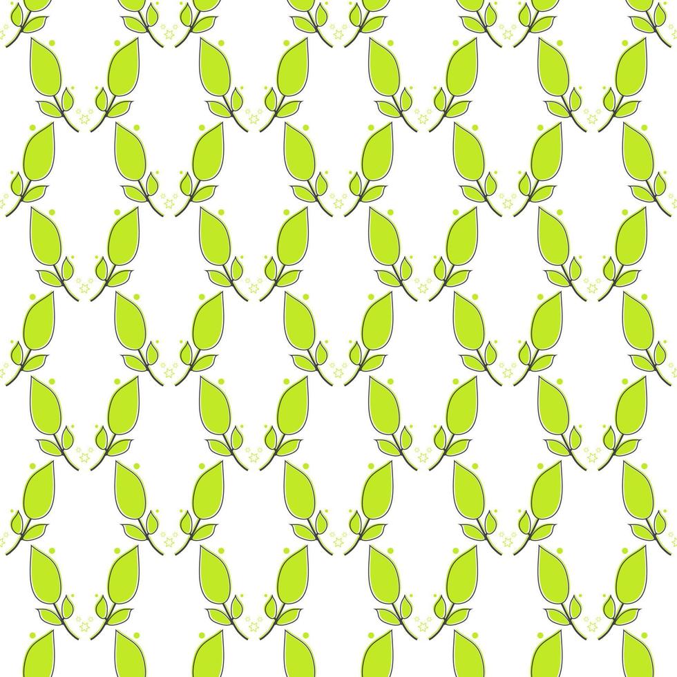 Seamless minimal flat leaves repeat pattern Design art illustration modern background decorative nature collection vector