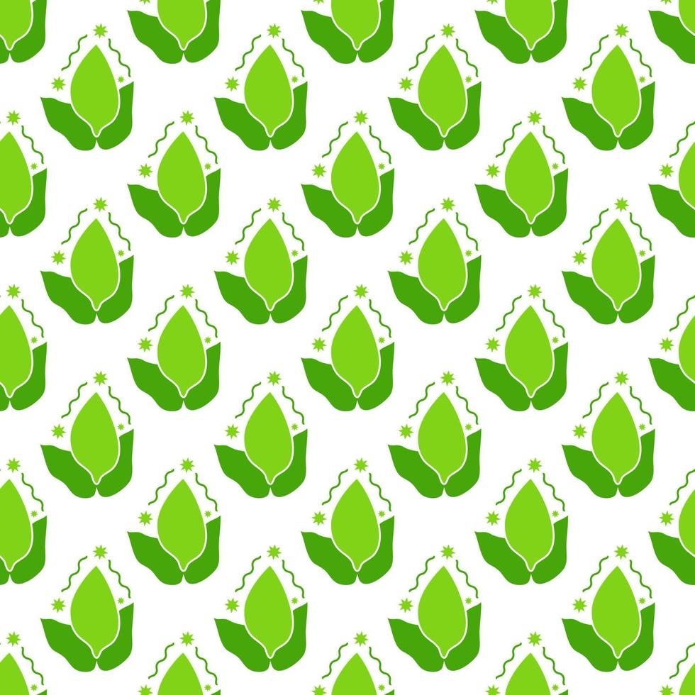 Seamless minimal flat leaves repeat pattern Design art illustration modern background decorative organic collection vector